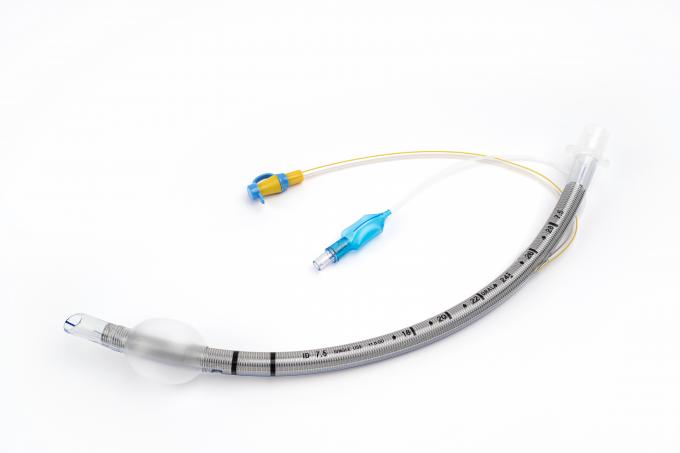 PVC malzemesi Tek kullanımlık güçlendirilmiş emme Endotracheal tüpü, pürüzsüz ucu 0