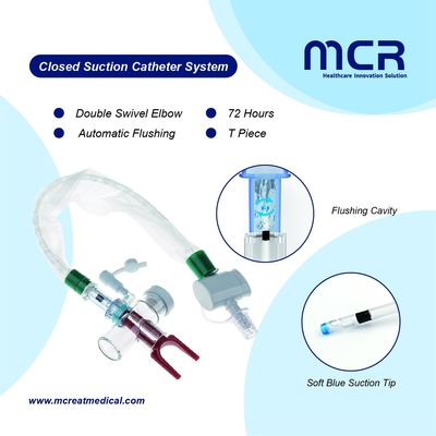 Kapalı Emme Kateter Sistemi MDI port turbo fırlatma 72H CE/ISO13485/FDA