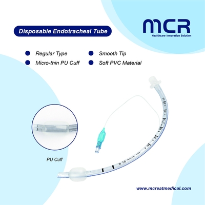 Yumuşak Balonlu Şeffaf PVC Malzemesi Endotrakeal Tüp