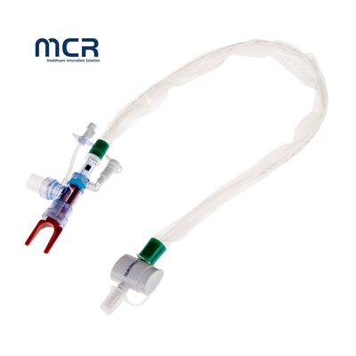 Çin üretimi Tek kullanımlık steril PVC tıbbi kapalı sistemli emici kateter
