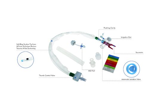 İyi bir fiyat. Tek kullanımlık kapalı emme sistemi Tracheostomy tüpü T tipi tıbbi ekipman Otomatik yıkama 72H çevrimiçi